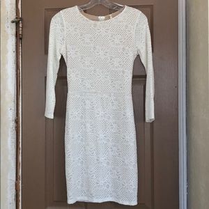 Off-white/cream lace dress